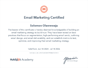 Shopify Expert Email Marketing Certificate