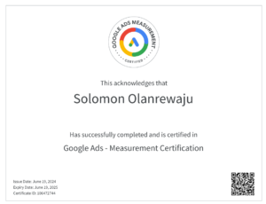 Shopify Expert Google Ads - Measurement Certification