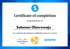 Solomon Certificate